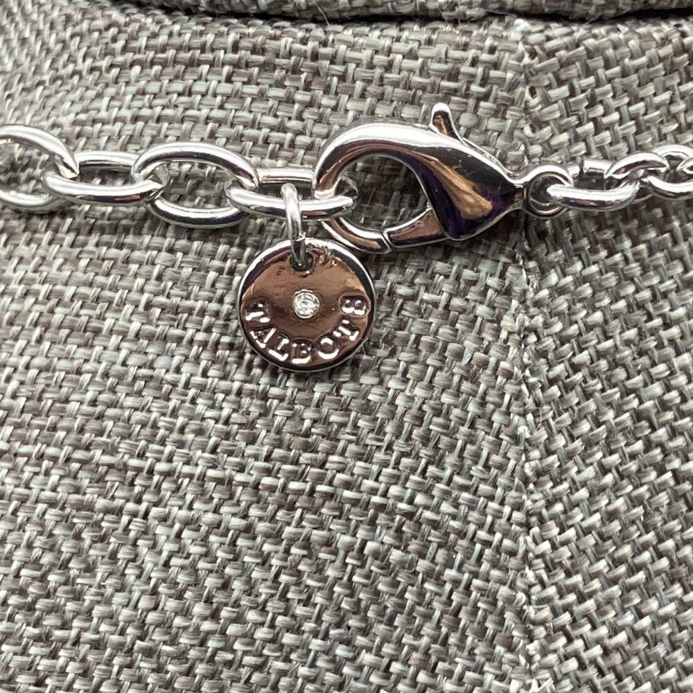 Talbots Circle Link Necklace 18 In Chain Gold Silver Twisted Hoop Retro Classic - Picture 4 of 9